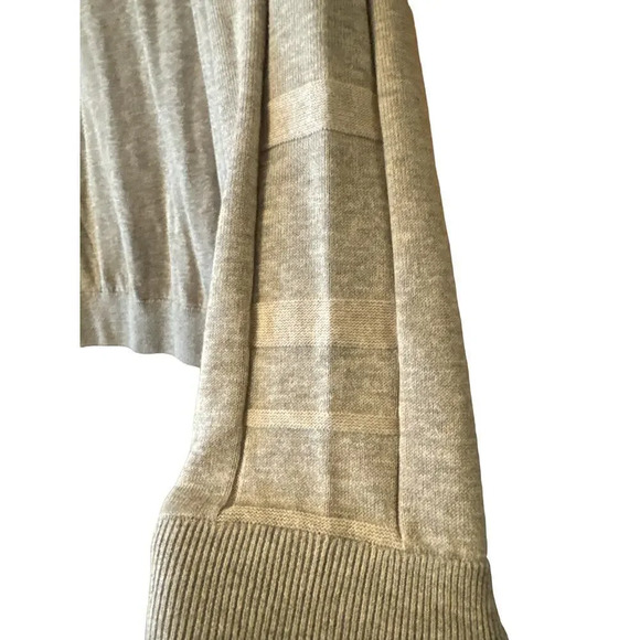 Raffi 100% Cotton Crew Neck Sweater cream L stripes on sleeve preppy lux - Picture 2 of 6